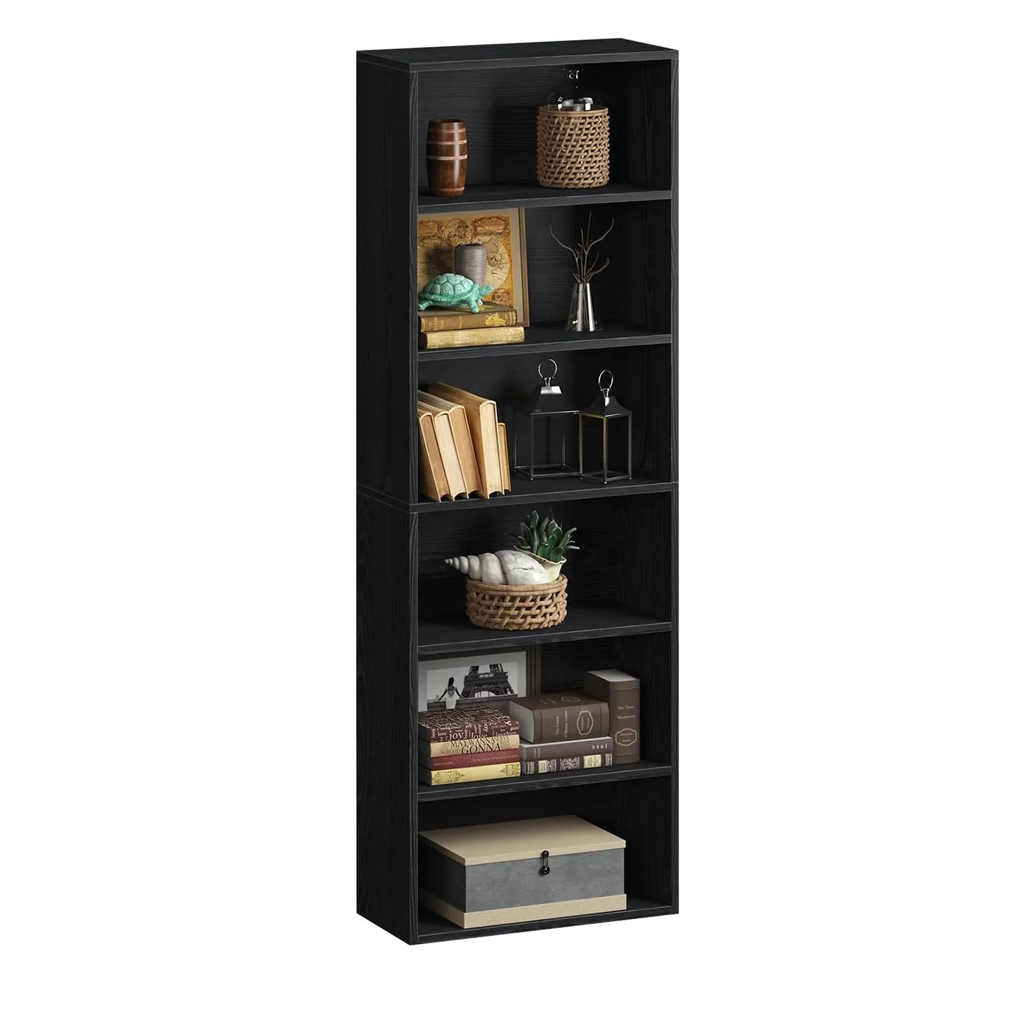 21.9" Width 6 Tiers Modern Minimalist Floor Bookshelf