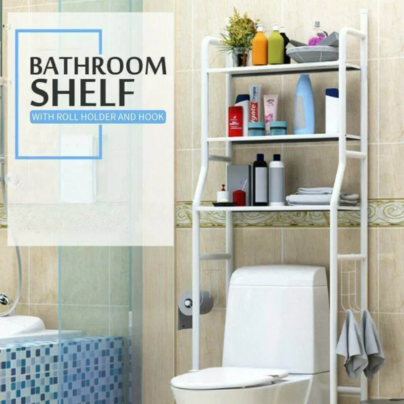 3 Tiers Bathroom shelf Toilet Shelf Organiser