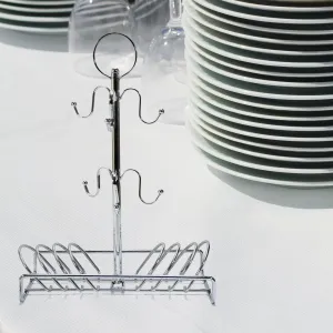 5171 Cup & Dish Steel Rack 40cm For Dining Table & Kitchen Use