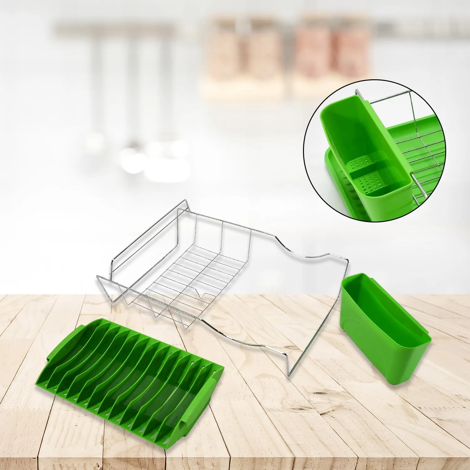 5260 Dish Rack with Plastic Tray For Home & Kitchen Use