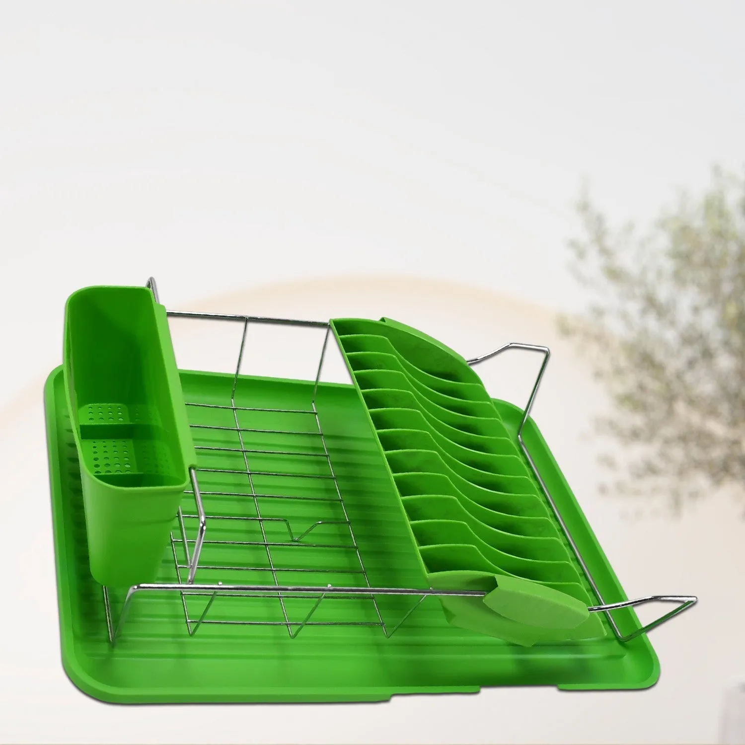 5260 Dish Rack with Plastic Tray For Home & Kitchen Use