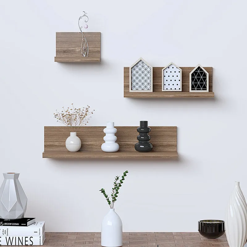 Abalde Wall Shelf - Brown