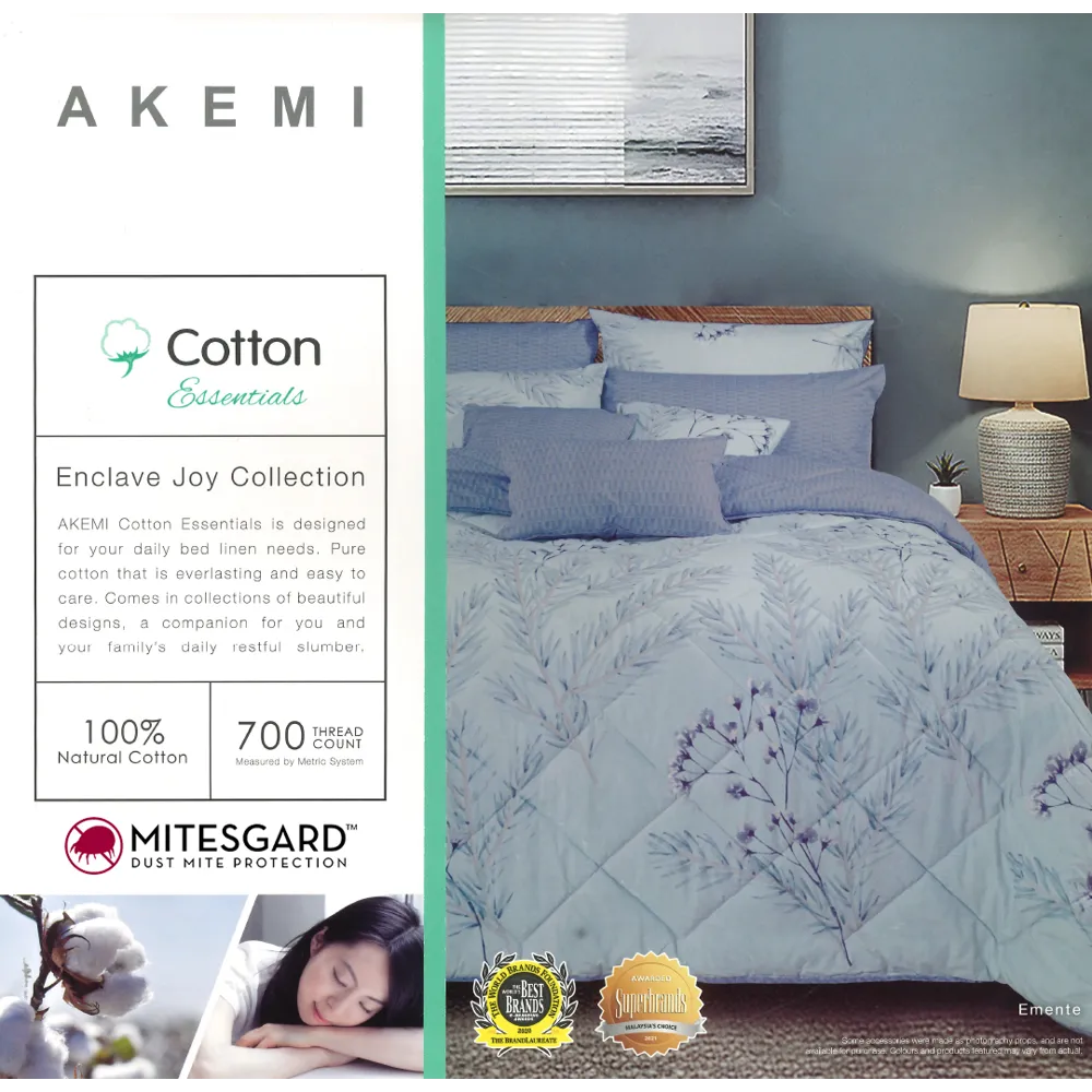 Akemi Enclave Joy Cotton Fitted Sheet Set Double Assorted Colors