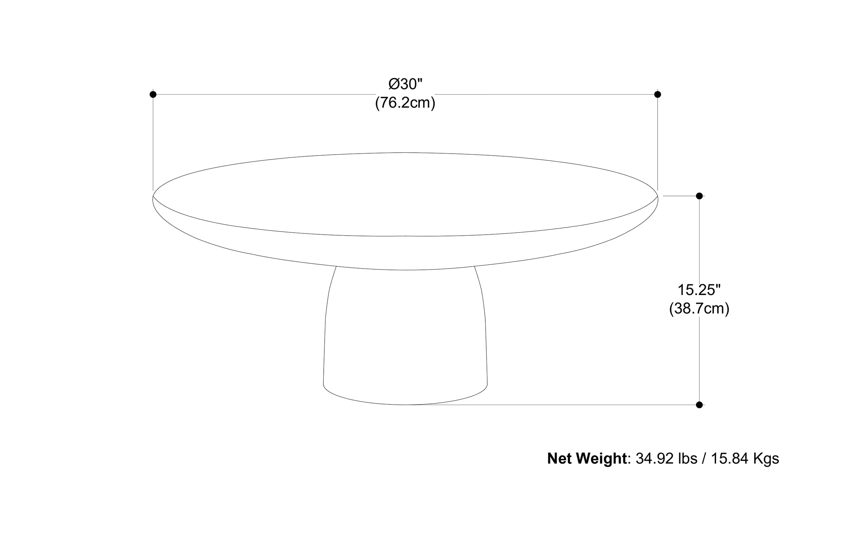 Alexa Cast Aluminum Coffee Table