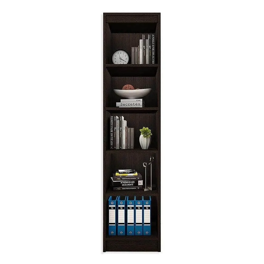 Alpha Bookshelf, 5 shelf Tower, Classic Wenge *Installation Included*