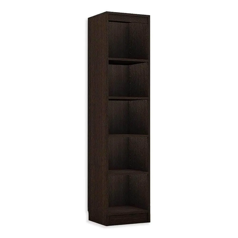 Alpha Bookshelf, 5 shelf Tower, Classic Wenge *Installation Included*