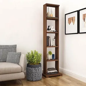 Alpha Lite Bookshelf, 54 inch high, Acacia Walnut