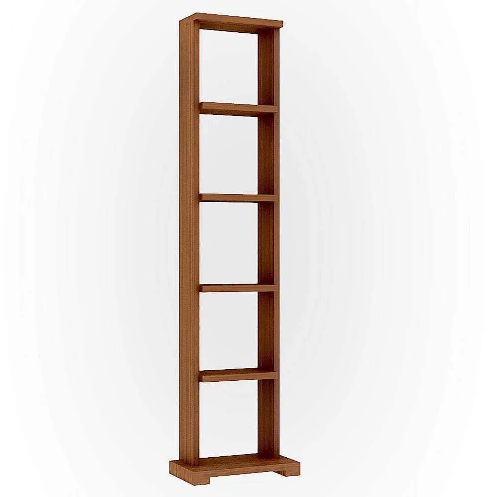 Alpha Lite Bookshelf, 54 inch high, Acacia Walnut