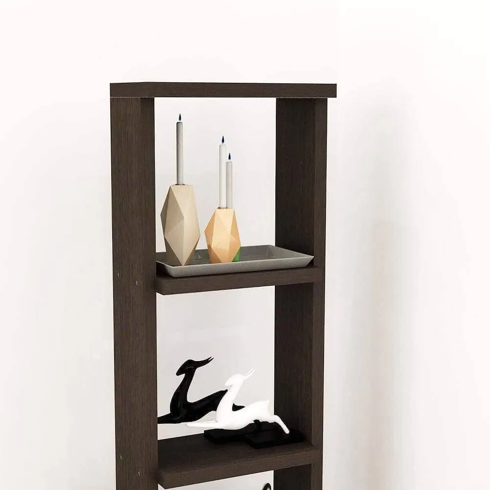 Alpha Lite Wooden Bookshelf with 5 shelves, Classic Wenge