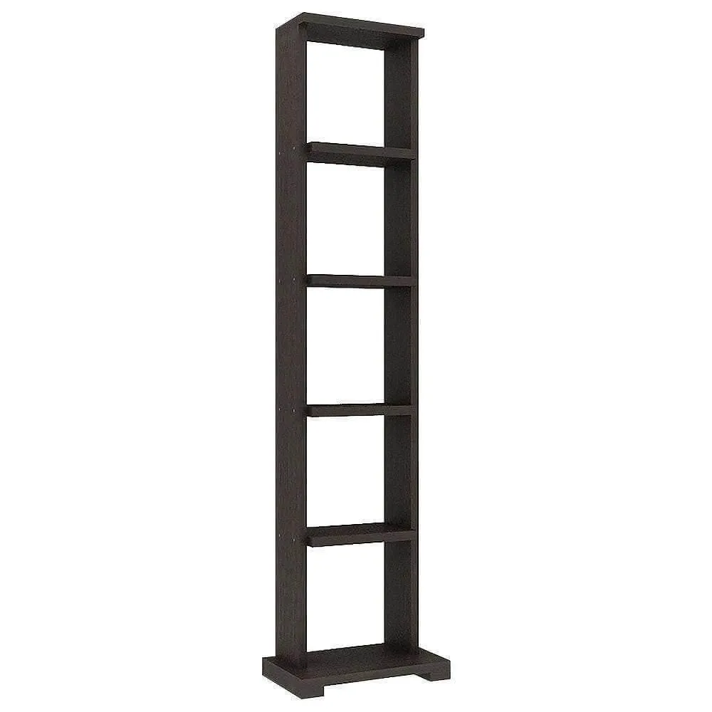 Alpha Lite Wooden Bookshelf with 5 shelves, Classic Wenge