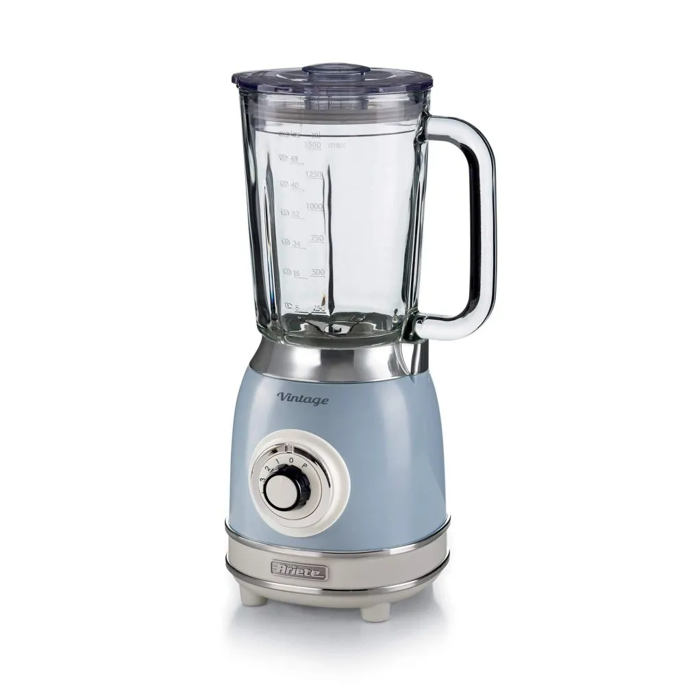 Ariete Vintage Blue 1.5 Litre 1000W Blender with Glass Cup