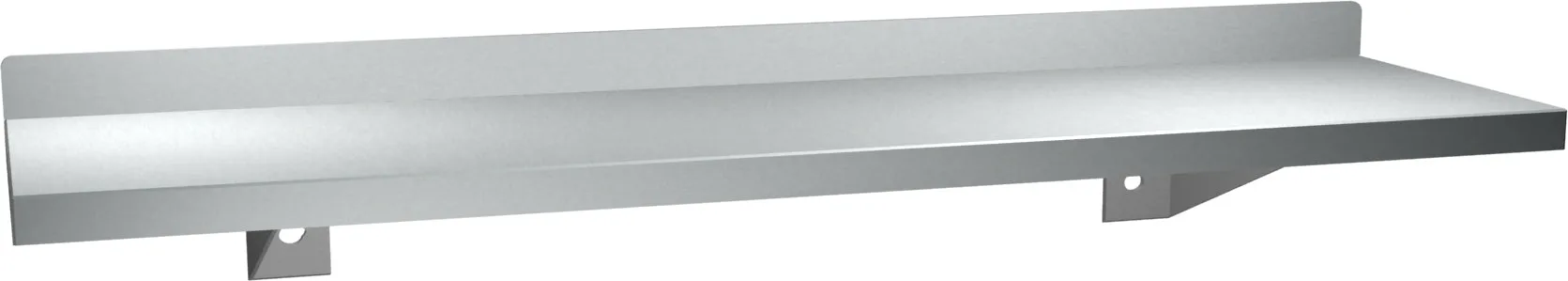 ASI 0694-48 Shelf With Backsplash, Stainless Steel, 5 X 48 Inch