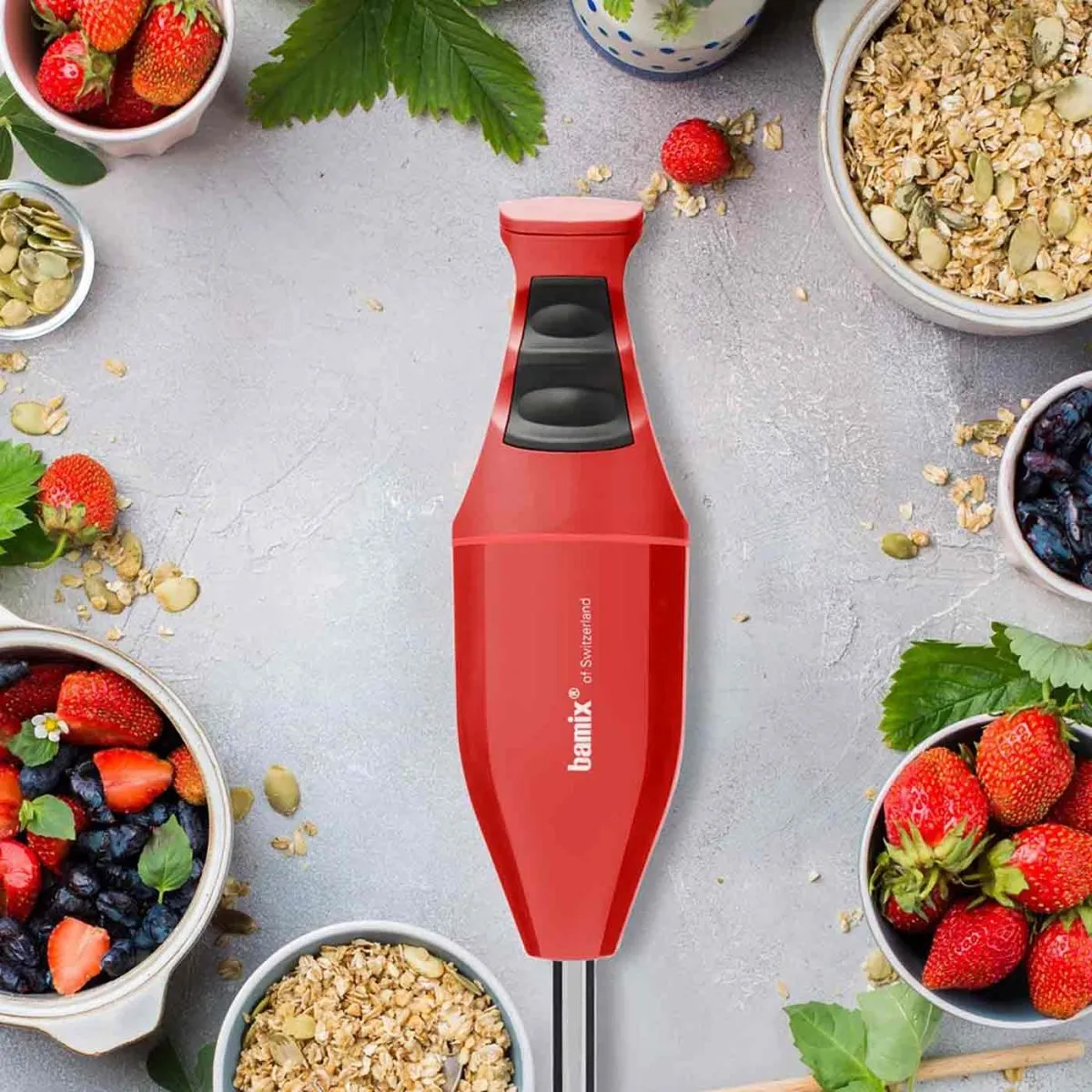 Bamix Classic Immersion Blender Red 140w