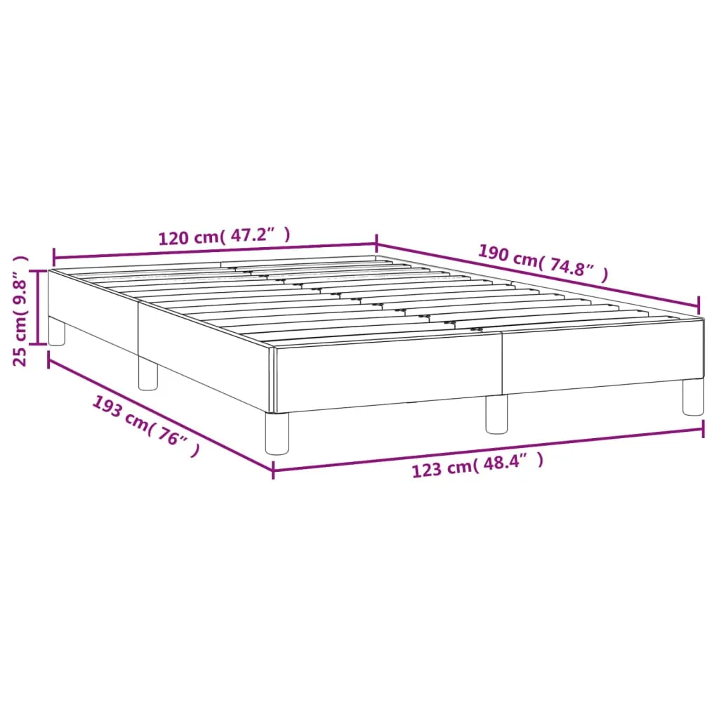 Bed Frame Cappuccino 120x190 cm Small Double Faux Leather