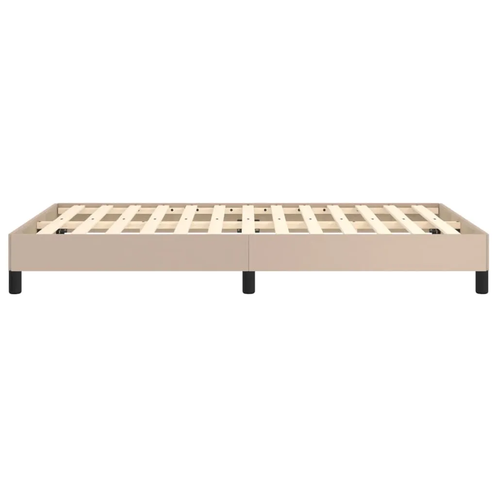 Bed Frame Cappuccino 120x190 cm Small Double Faux Leather