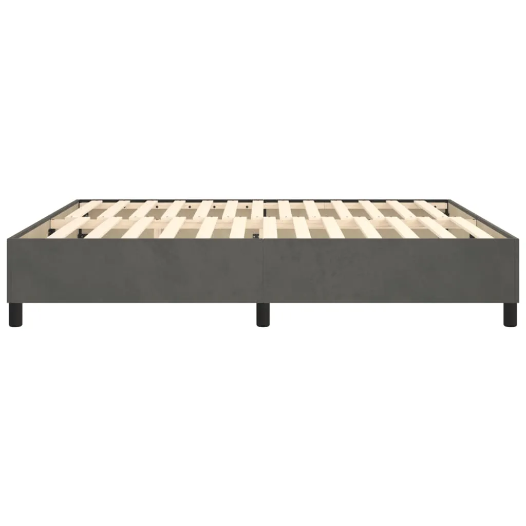 Bed Frame without Mattress Dark Grey Super King Velvet (UK/IE/FI/NO only)