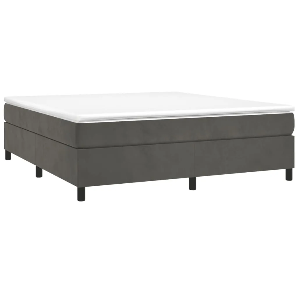 Bed Frame without Mattress Dark Grey Super King Velvet (UK/IE/FI/NO only)