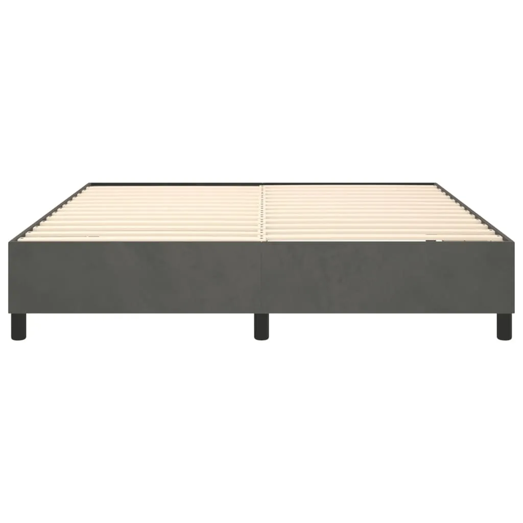 Bed Frame without Mattress Dark Grey Super King Velvet (UK/IE/FI/NO only)