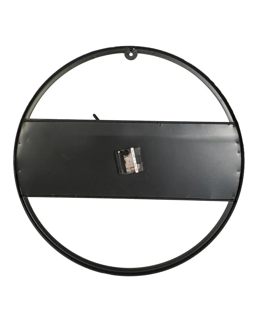 Black & Brown Round Iron Wall Clock | 20 x 20 x 2 inches