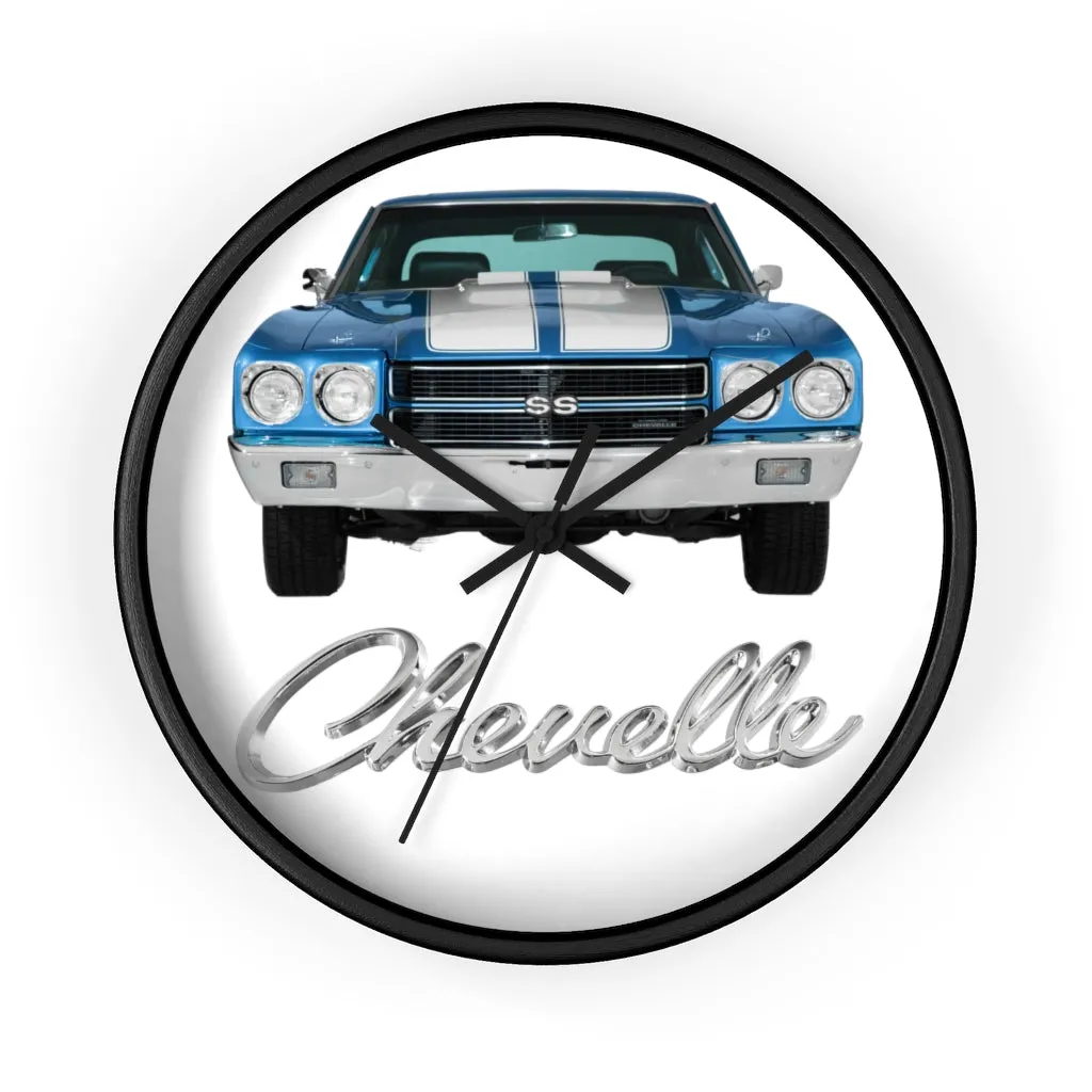 Blue 1970 Chevelle Wall clock Gift Decor Classic Muscle