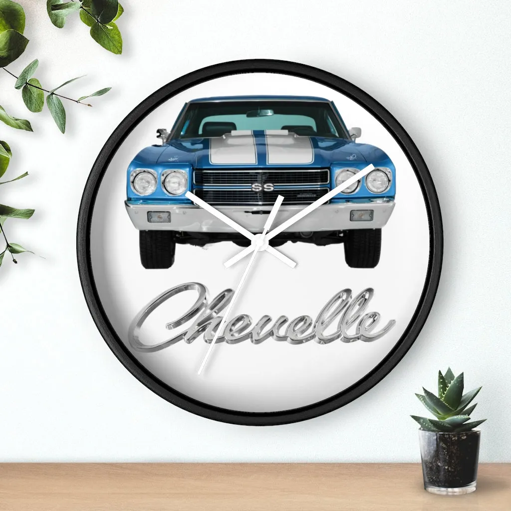 Blue 1970 Chevelle Wall clock Gift Decor Classic Muscle