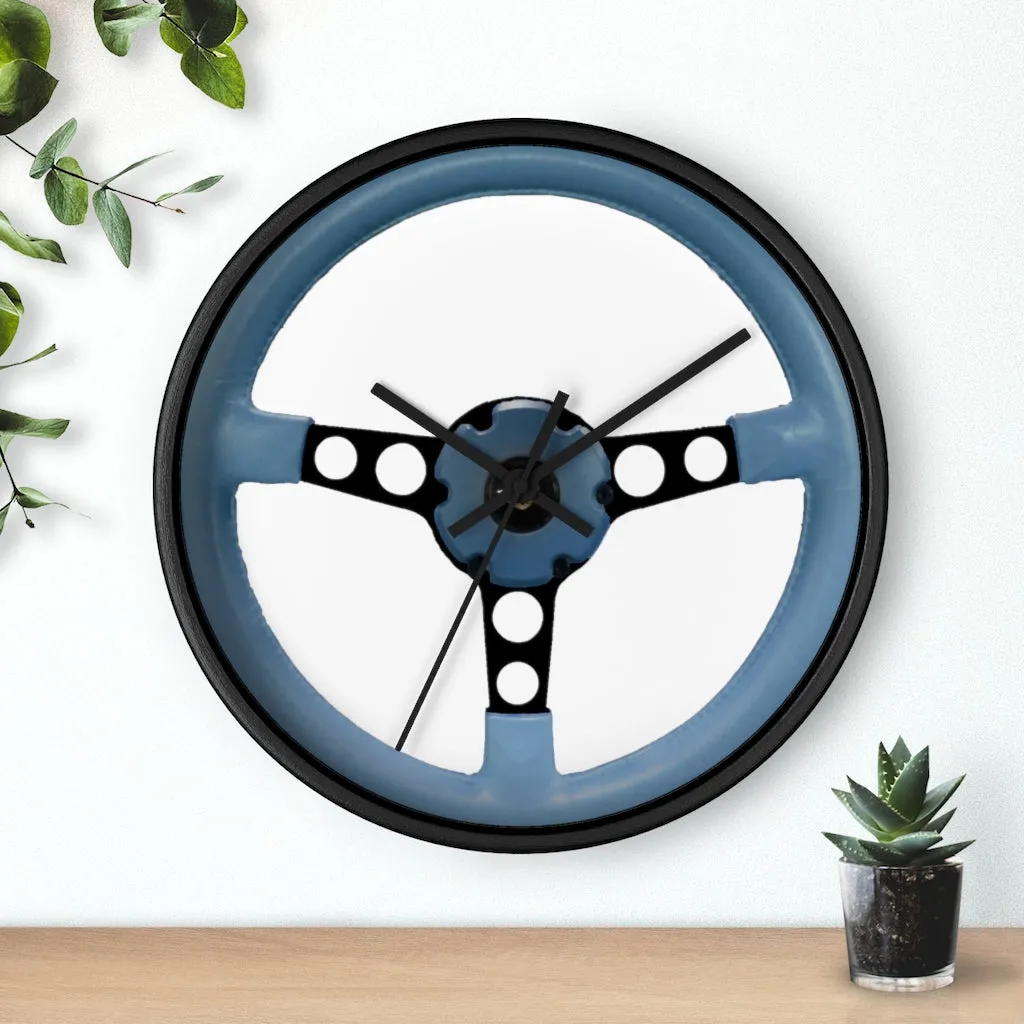 Blue Pontiac Firebird Trans Am Wall clock Gift Decor Classic Muscle Steering Wheel