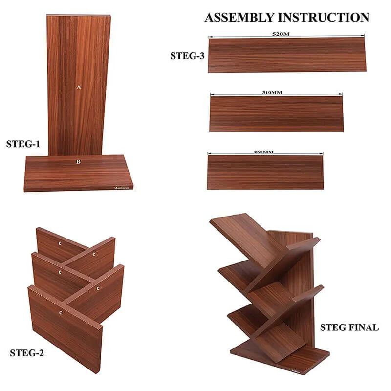 Book Shelf Book Rack Display Storage