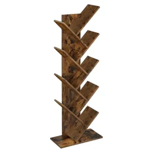 Bookshelves Display Unit Tree-Shaped - Brown