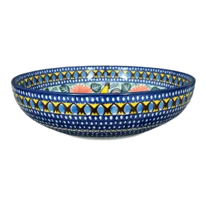 Bowl, Round, Serving, 10.5" in "Regal Roosters" by Ceramika Artystyczna | AC36-U2617