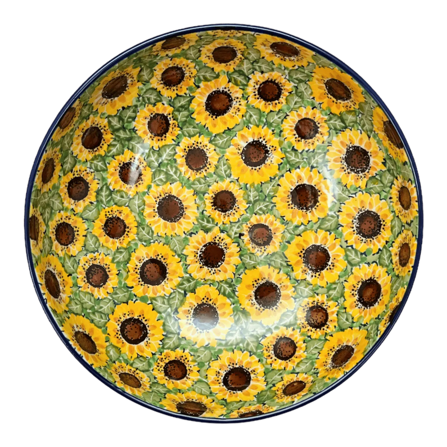 Bowl, Round, Serving, 10.5" in "Sunflower Field" by Ceramika Artystyczna | AC36-U4737