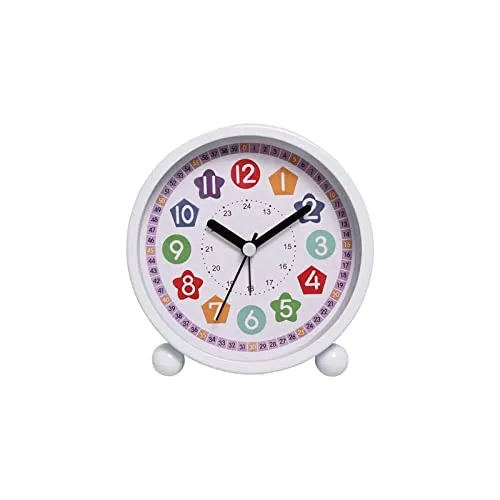 CALANDIS® Table Clock with Night Light Non Ticking Silent for Nightstand Study Home Style E | 1 Table Clock