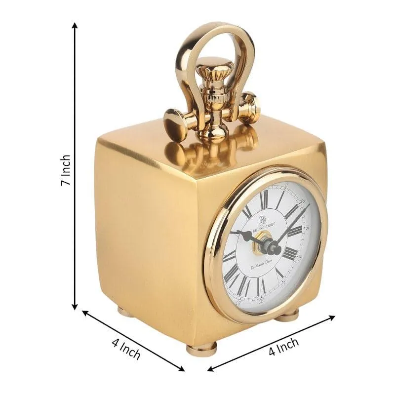 Callo Cube Table Clock - Gold