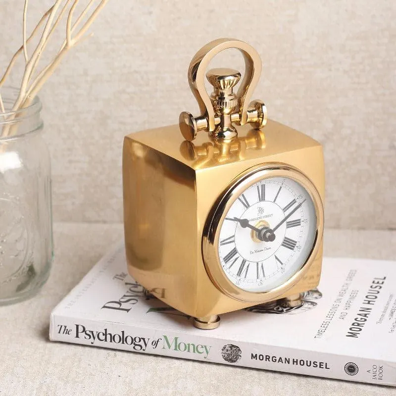 Callo Cube Table Clock - Gold