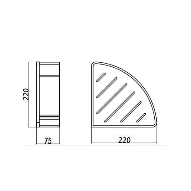 Chrome Stainless Steel Shower Shelf