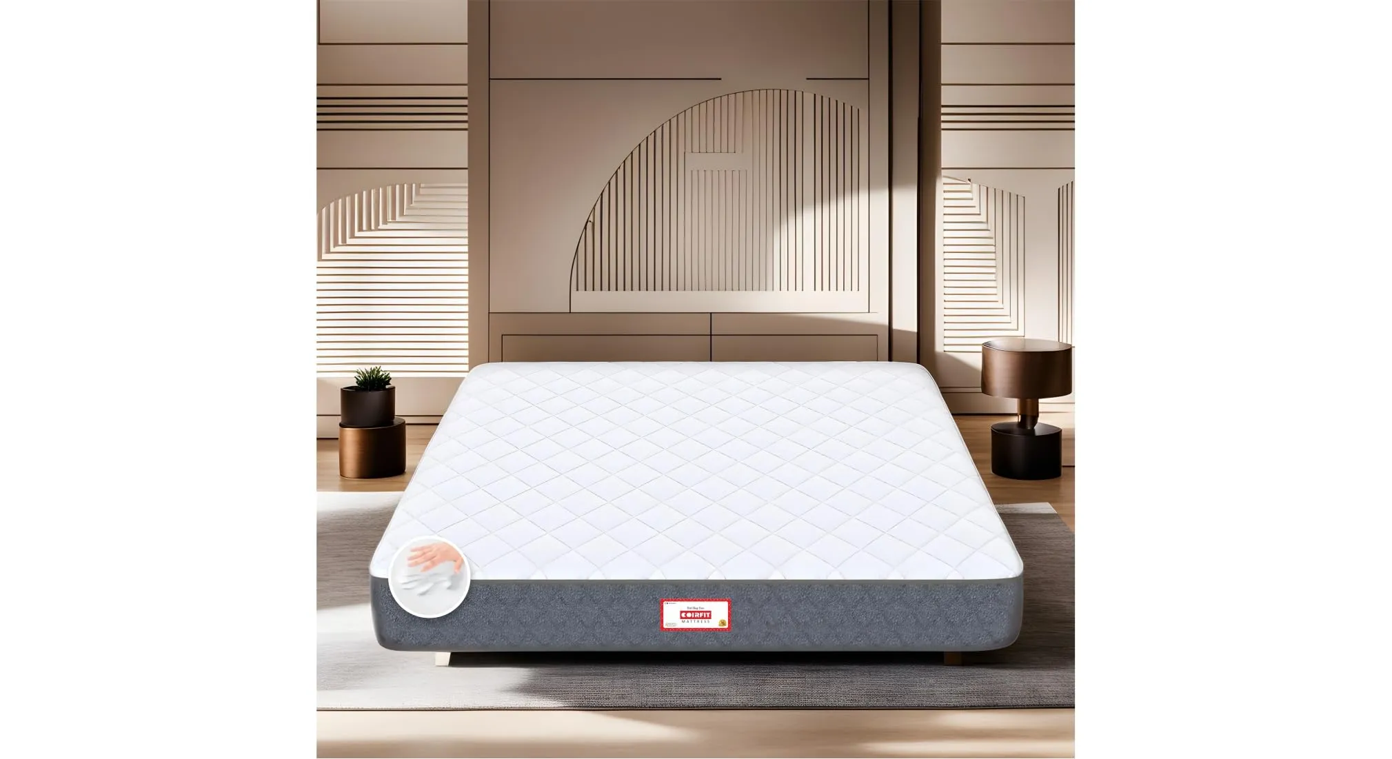 Coirfit Twin Plus 5-Zone I-Shape Technology 5 Inch Queen Size Memory Foam Mattress |for Soft Sleepers|Stress Release Extra Comfort Mattress|with 5 Year Warranty (LxB : 72x60x5)