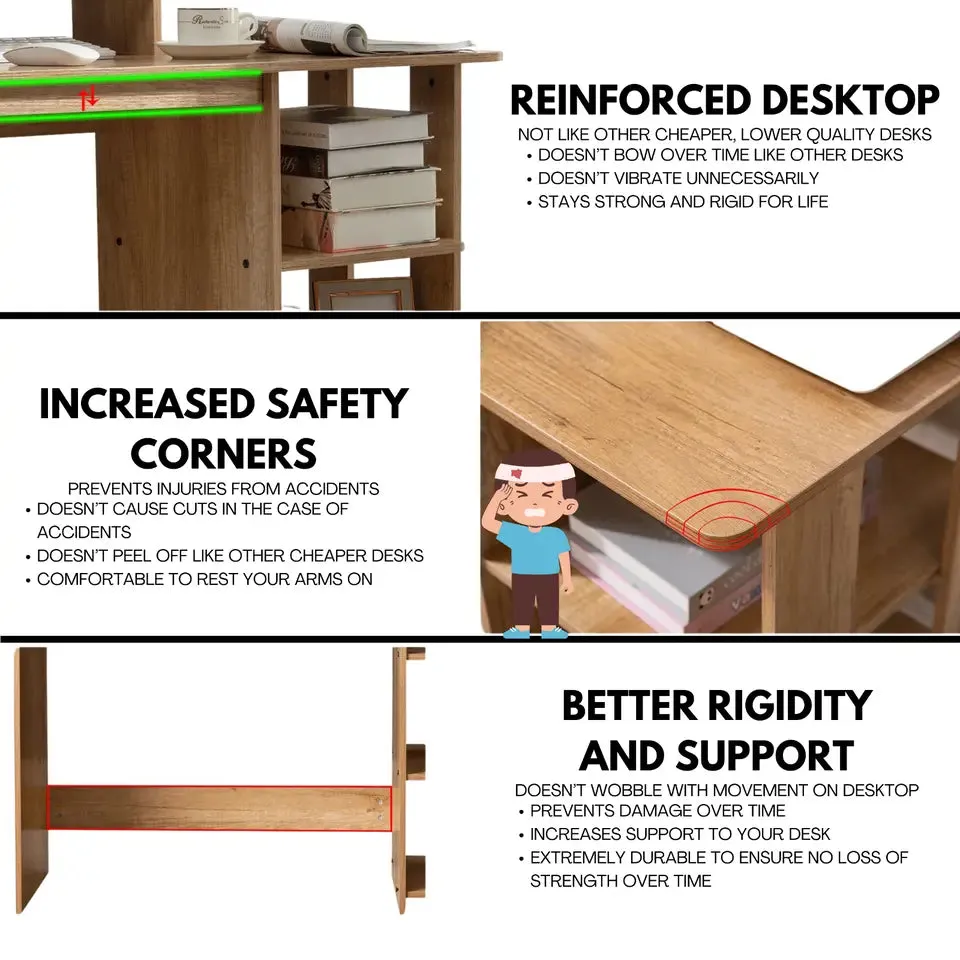 Computer Desk With Shelves