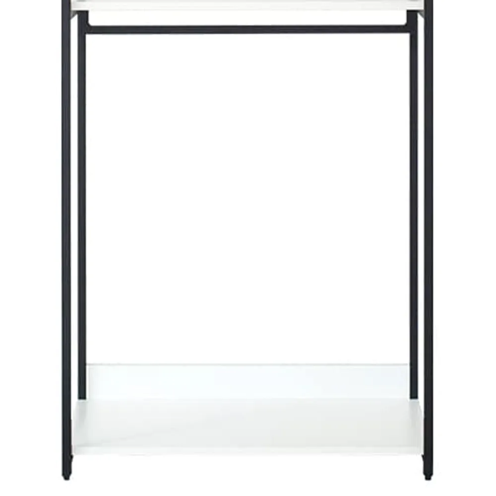 Cox Modular Closet System, 2 Hanging Rods, White Shelves, Black Metal By Casagear Home