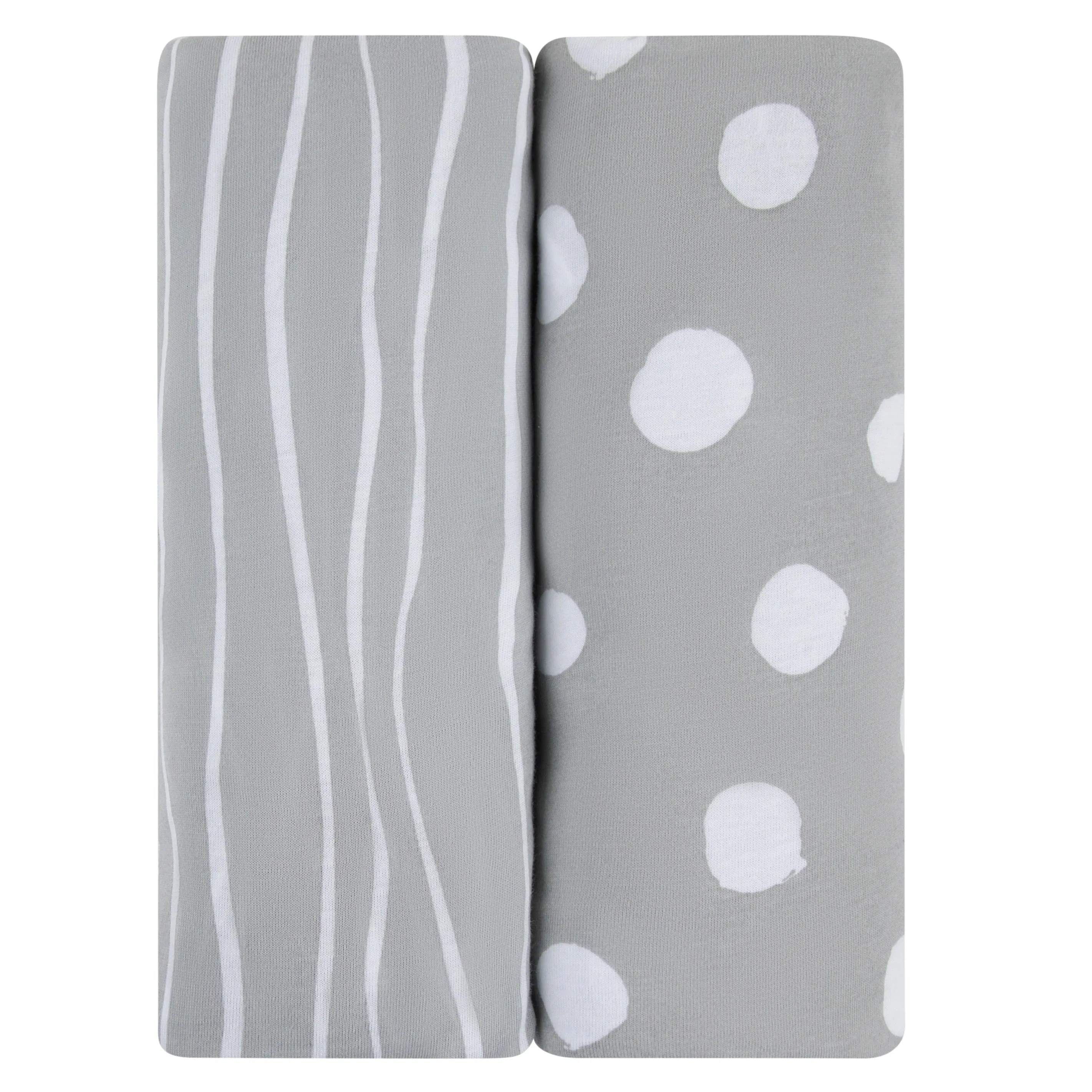 Crib Sheet Set - Grey & White Abstract