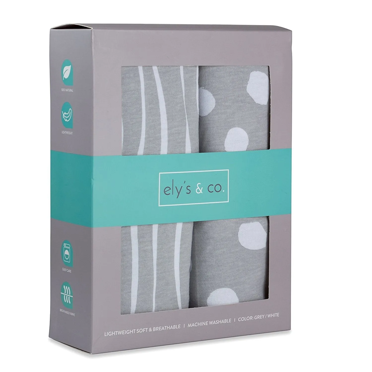 Crib Sheet Set - Grey & White Abstract