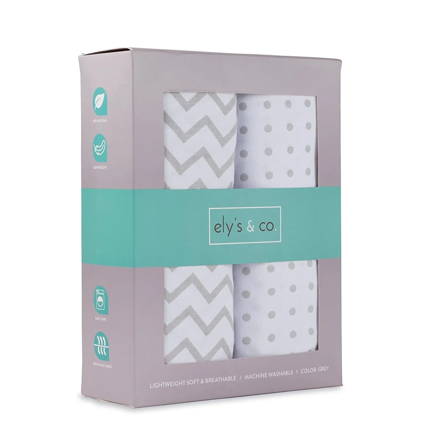 Crib Sheet Set - Grey Chevron & Polka Dot