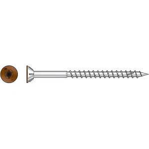 Deck-Drive DWP WOOD SS Screw - #10 x 3 in. T-25, Flat Head, Type 305, Tan 01 (1750-Qty)