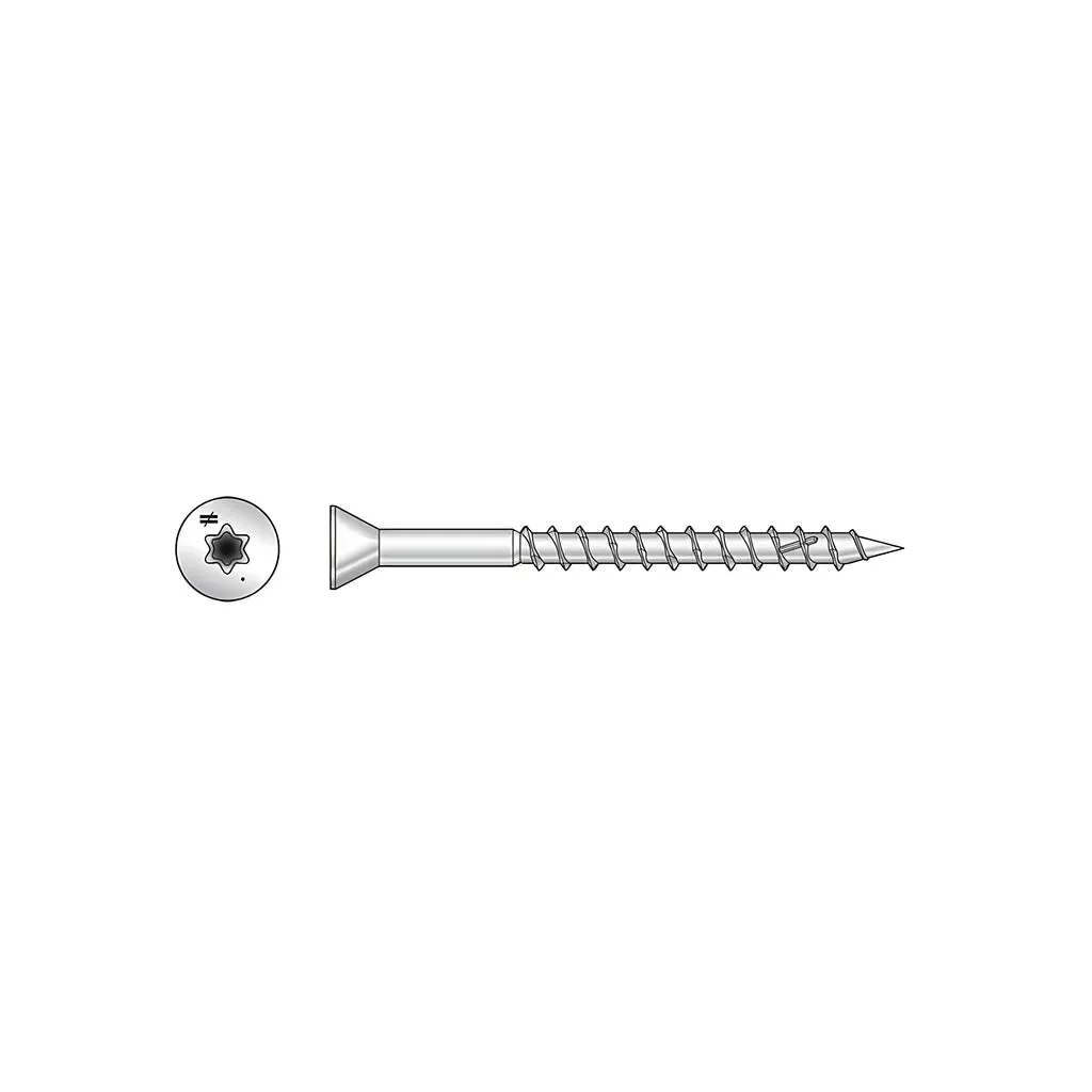 Deck-Drive DWP WOOD SS Screw - #7 x 1-1/4 in. T-15, Trim Head, Type 305 (5 lb.) (Pack of 6)