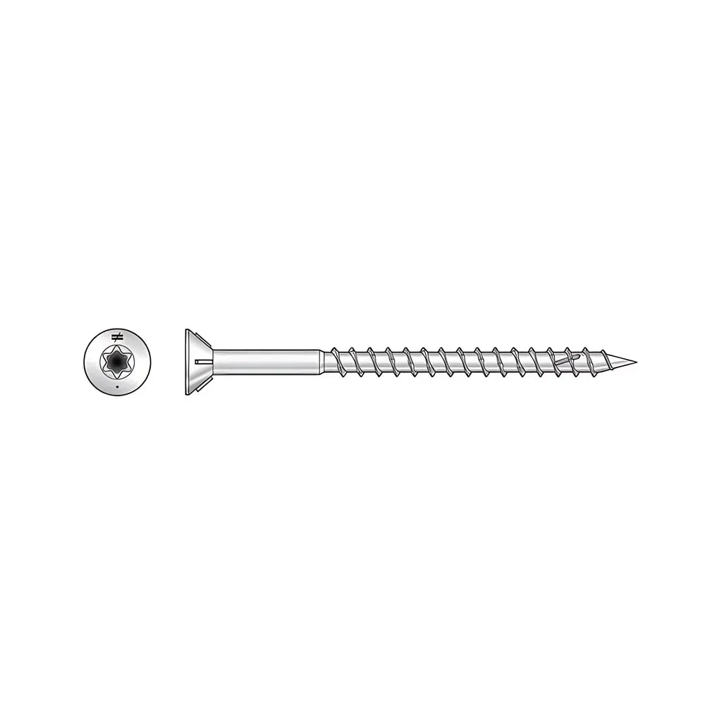 Deck-Drive DWP WOOD SS Screw - #8 x 1-5/8 in. T-20, Flat Head, Type 316 (100-Qty) (Pack of 5)