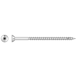 Deck-Drive DWP WOOD SS Screw - #8 x 3 in. T20, Flat Head, Type 305 (1 lb.) (Pack of 10)