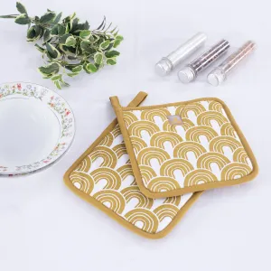 Deco Dawn Gold 2 Pc Pot Holder