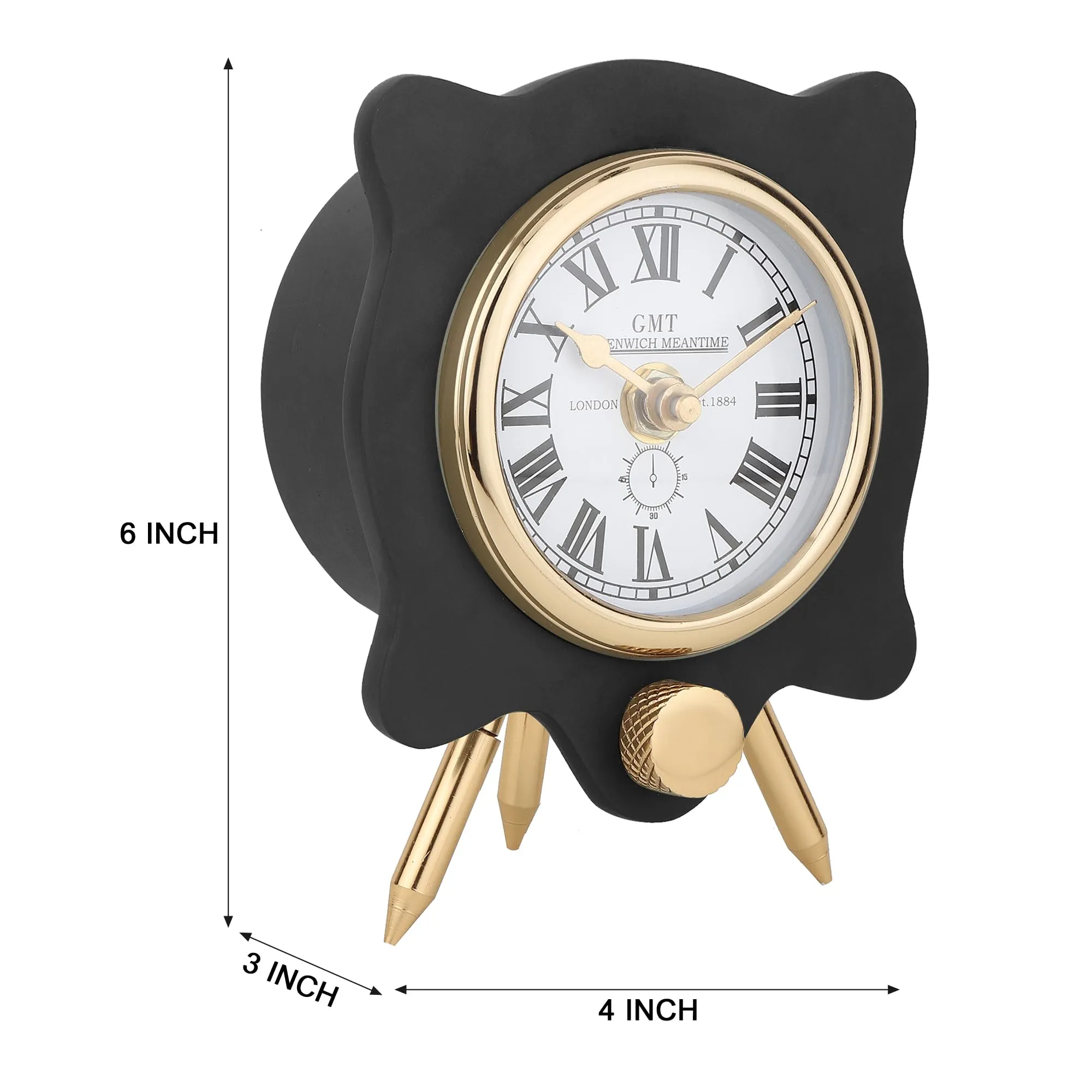 Decor de Masion Pixel Pulse Table Clock Gold Black for Home Decor Table Decor Living Room Bedroom