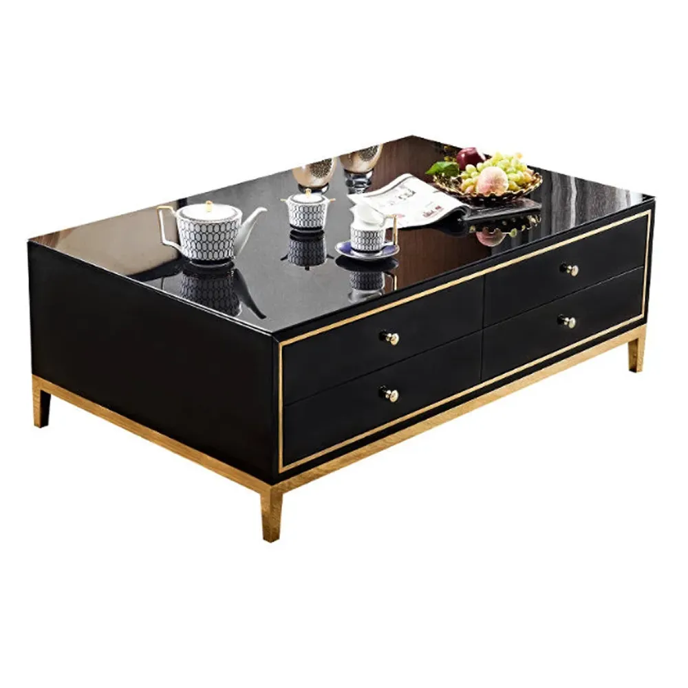 Elegant Rectangle Stylish Coffee Table With 4 Drawers