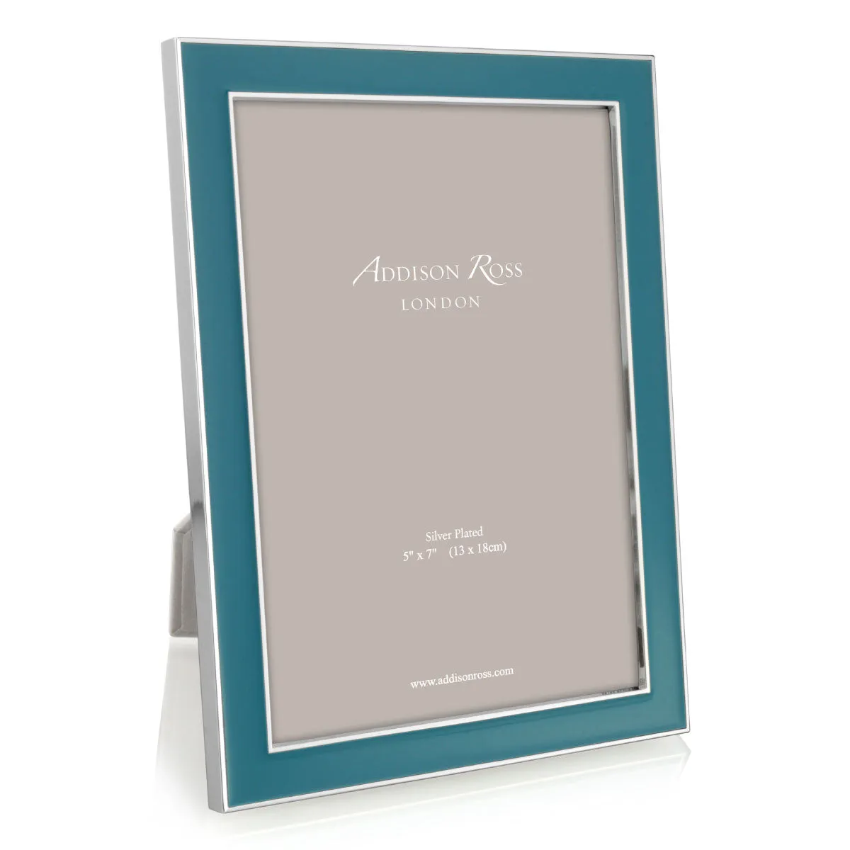 Enamel Frame Teal & Silver