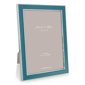 Enamel Frame Teal & Silver