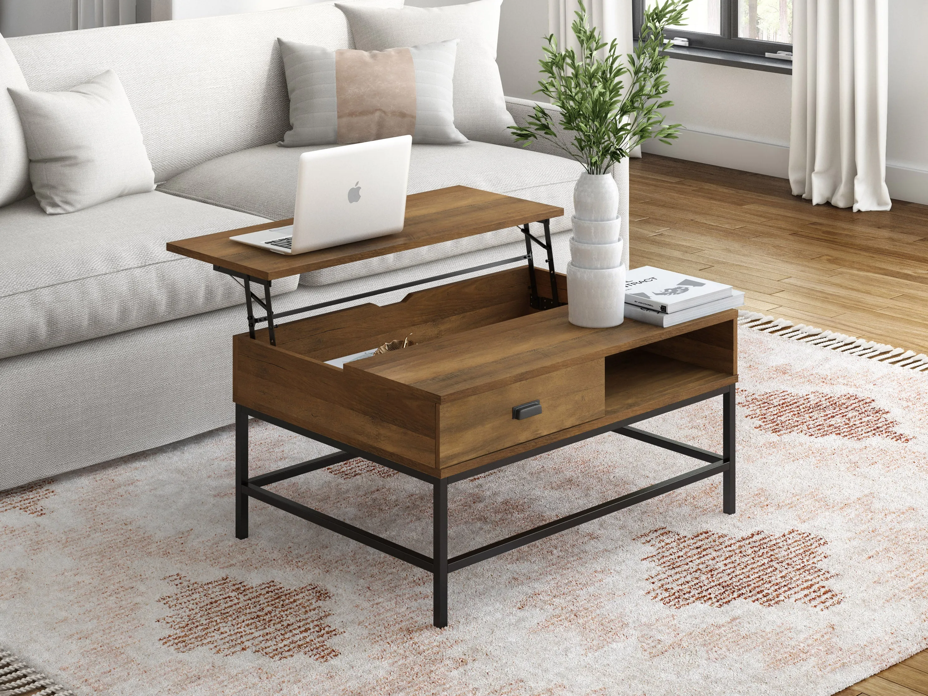 Farmhouse Lift Top Coffee Table